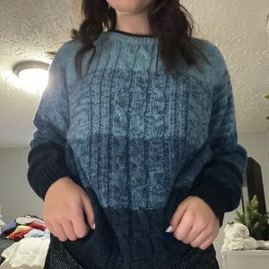 blue fade sweater